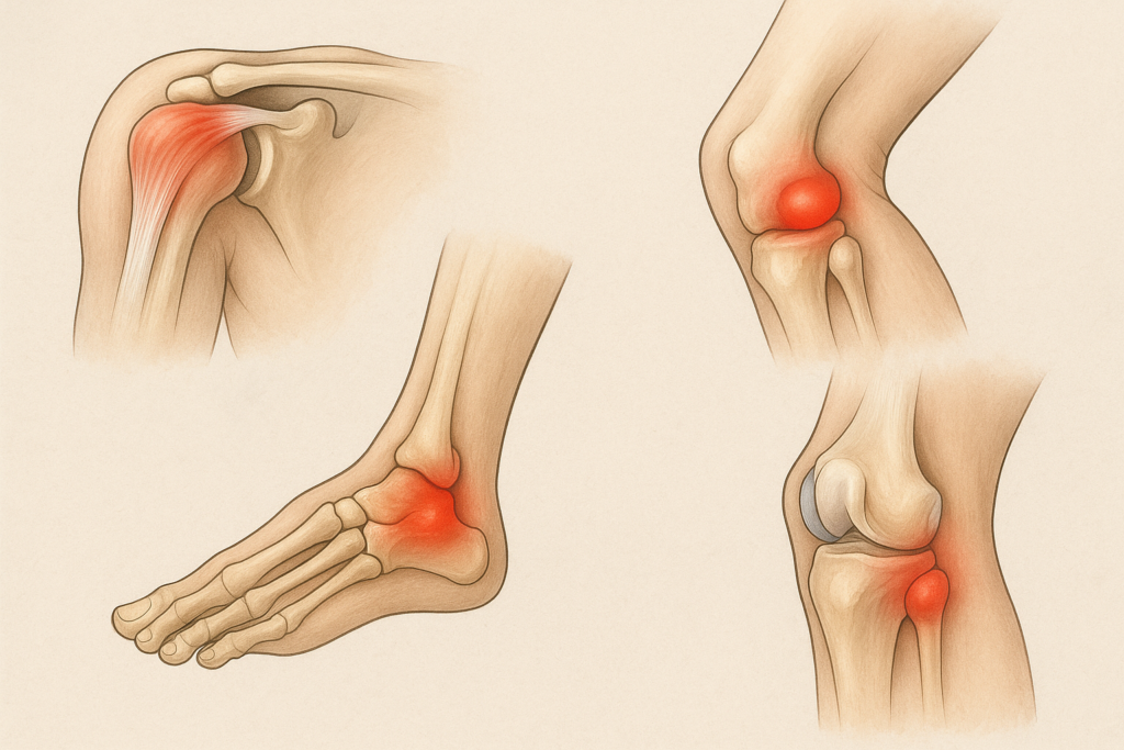 tendinites bursites inflammations